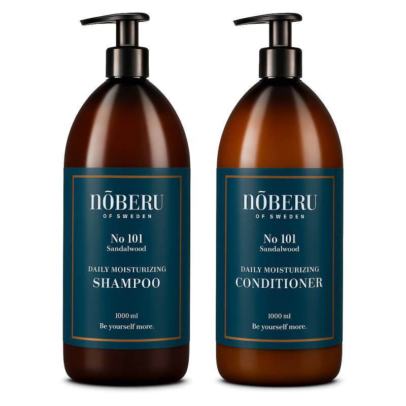 Noberu Daily Moisturizing Shampoo 1000 ml & Daily Moisturizing Conditioner 1000 ml