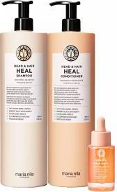 Maria Nila Head & Heal 3-step Kit – Shampoo 1000ml + Conditioner 1000ml + Serum 50ml